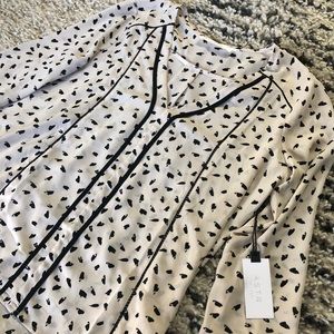 Printed Long Sleeve Blouse